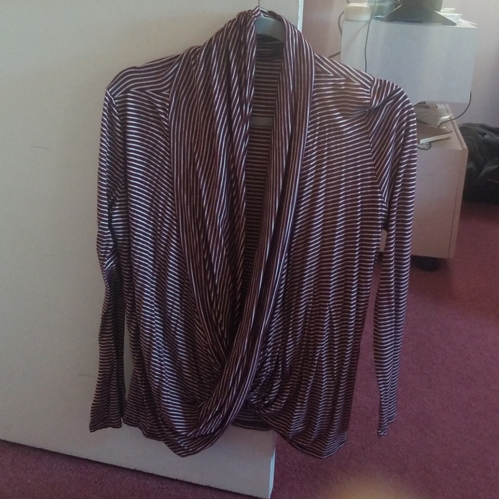 Red and white blouse